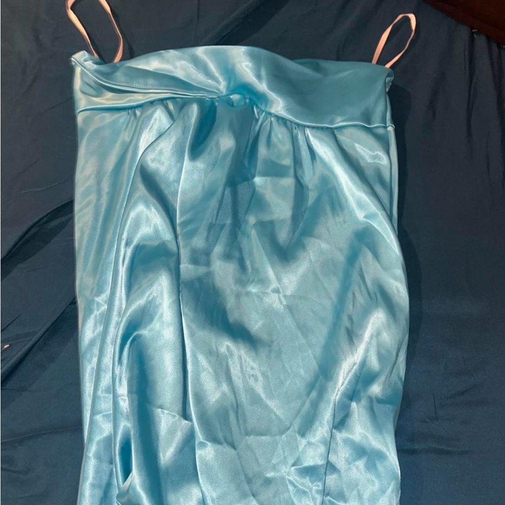 Silk strapless dress